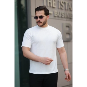 Erkek Kısa Kollu örgü Kumaş Bisiklet Yaka T-shirt