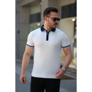 Erkek Renkli Yaka Kısa Kollu Tişört