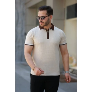 Erkek Renkli Yaka Kısa Kollu Tişört