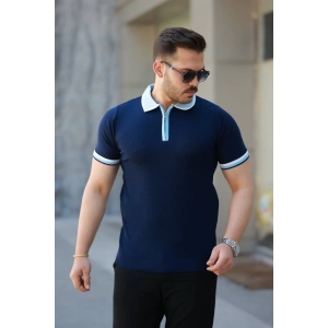 Erkek Renkli Yaka Kısa Kollu Tişört