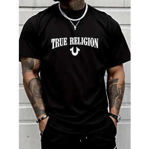 Erkek True Religion Baskılı Süprem T-shirt