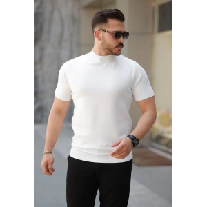 Erkek Yarım Balıkçı Yaka Kısa Kollu Tişört