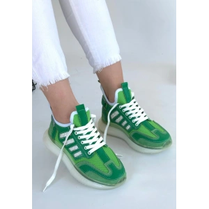 Giwen Yeşil Süet Bağcıklı Spor Ayakkabı