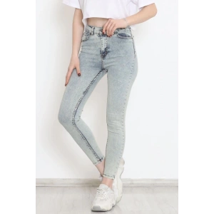 Kadın Cep Detay Kar Yıkamalı Kot Pantolon