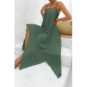 Kadın Ip Askılı V Yakalı Asimetrik Detaylı Aerobin Elbise