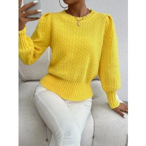 Kadın Uzun Kollu Bisiklet Yaka Triko Bluz