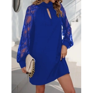 Kadın Uzun Kollu Damla Detaylı Sandy Mini Elbise