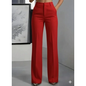 Kadın Yüksek Bel Cepli Ithal Krep Pantolon