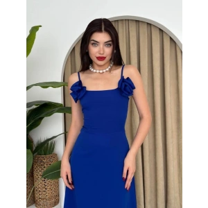 Matilda Gül İp Askılı Elbise