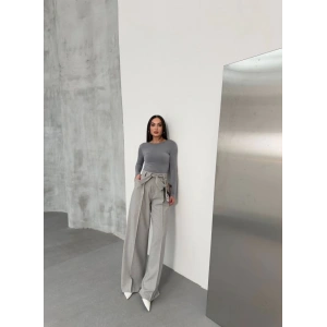 Sante Çi̇zgi̇li̇ Bel Kuşakli Palazzo Pantolon