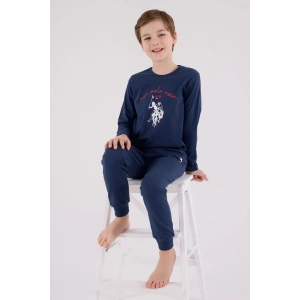 U.s. Polo Assn Uzun Kol Pijama Takım Us2233-4 Koyu İndigo