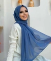 2019 Şifon Şal İndigo