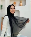 2019 Şifon Şal Siyah
