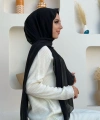 2019 Şifon Şal Siyah