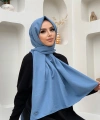 2051 Pamuk Caz Şal Bebe Mavisi
