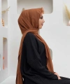 2051 Pamuk Caz Şal Kahverengi