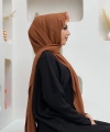 2051 Pamuk Caz Şal Kahverengi