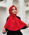 2051 Pamuk Caz Şal Kırmızı