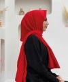 2051 Pamuk Caz Şal Kırmızı