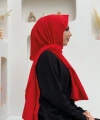 2051 Pamuk Caz Şal Kırmızı