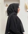 2051 Pamuk Caz Şal Siyah