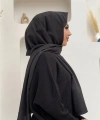 2051 Pamuk Caz Şal Siyah