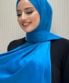 2070 Pamuk Bambu Şal Mavi