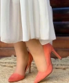6538 Süet Stiletto Oranj