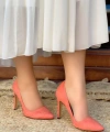 6538 Süet Stiletto Oranj