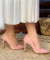 6538 Süet Stiletto Pudra