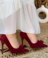 6539 Fiyonklu Stiletto Bordo