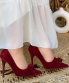 6539 Fiyonklu Stiletto Bordo