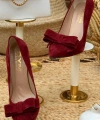 6539 Fiyonklu Stiletto Bordo