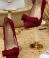 6539 Fiyonklu Stiletto Bordo