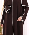 8001-1 Biyeli Pantolonlu Tunik Takım  Şal Kahverengi