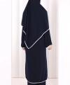 8001-1 Biyeli Pantolonlu Tunik Takım  Şal Lacivert