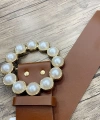 9010 Kalın İncili Kemer Taba
