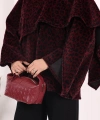 Atkı Detay Leoparlı Panço 70061-1 Bordo