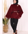 Atkı Detay Panço 70061 Bordo