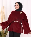 Atkı Detay Panço 70061 Bordo