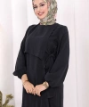 Bağlama Detaylı Elbise 3974 Siyah