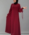 Bağlama Detaylı Elbise 6015 Bordo