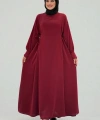 Bağlama Detaylı Elbise 6015 Bordo