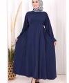 Bağlama Detaylı Elbise 6015 Lacivert