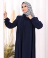 Bebekli Anne Elbisesi 3896 Lacivert