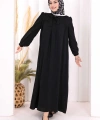 Bebekli Anne Elbisesi 3896 Siyah