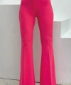 Bel Fermuarlı İspanyolpaça Pantolon 0231 Fuşya