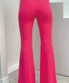 Bel Fermuarlı İspanyolpaça Pantolon 0231 Fuşya