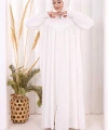 Biritli Ferace ŞAL HEDİYE ! 7056 Ekru