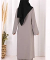 Biyeli Uzun Tunik Pantolon Takım 8005 Gri